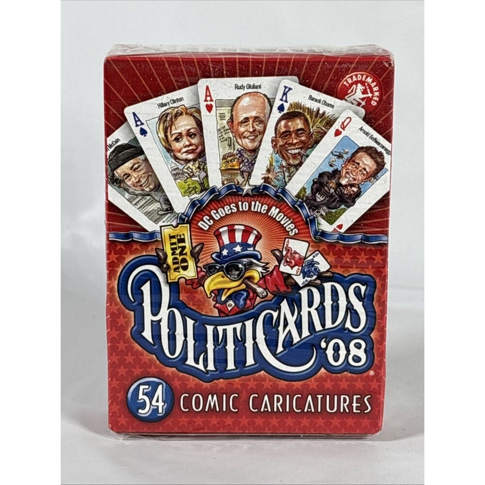 Politicards 2008 Playing Cards New/Sealed • Rudy Giuliani, Obama Clinton McCain